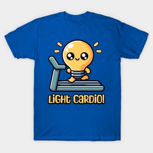 Light Cardio! Cute Lightbulb Exercise Pun T-Shirt